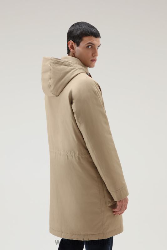 authentieke jas met raglanmouwen Woolrich Heren 8TTN0678 goud kaki kleding