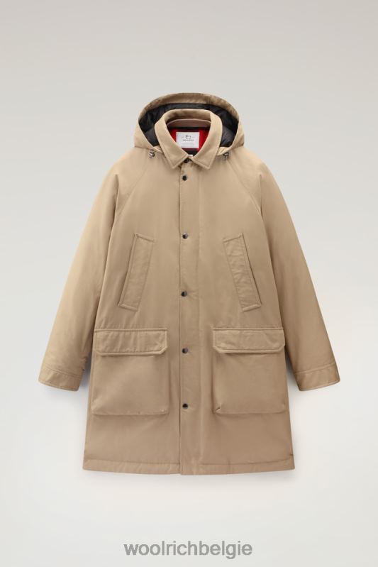authentieke jas met raglanmouwen Woolrich Heren 8TTN0678 goud kaki kleding
