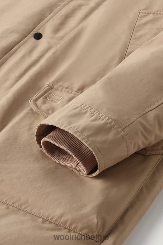 authentieke jas met raglanmouwen Woolrich Heren 8TTN0678 goud kaki kleding