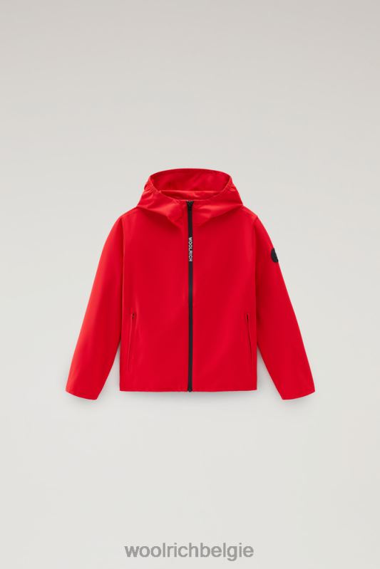 b Pacific jas met capuchon Woolrich jongens 8TTN0864 mariene scharlakenrood kleding