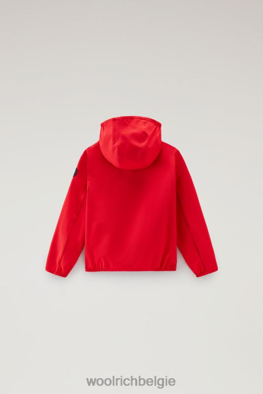b Pacific jas met capuchon Woolrich jongens 8TTN0864 mariene scharlakenrood kleding
