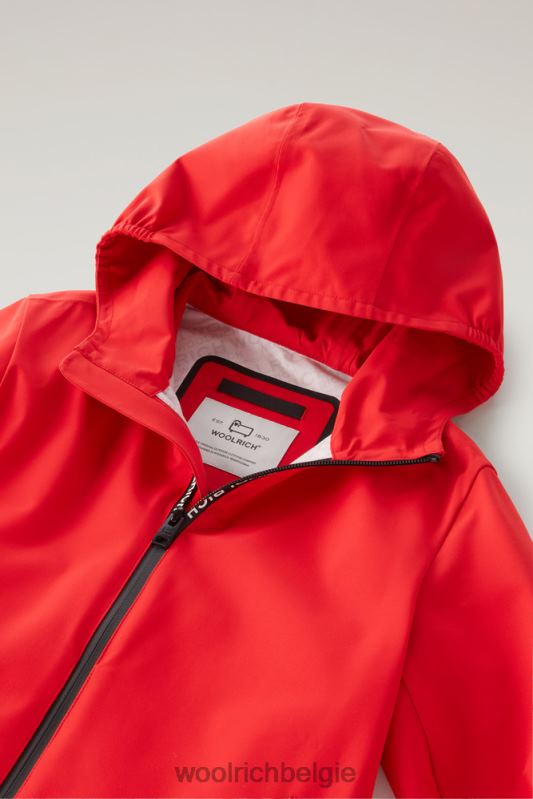 b Pacific jas met capuchon Woolrich jongens 8TTN0864 mariene scharlakenrood kleding