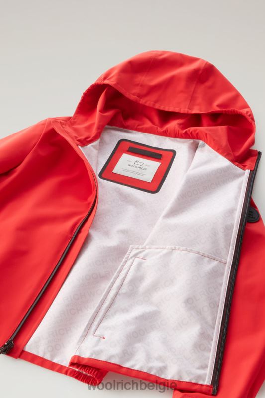 b Pacific jas met capuchon Woolrich jongens 8TTN0864 mariene scharlakenrood kleding