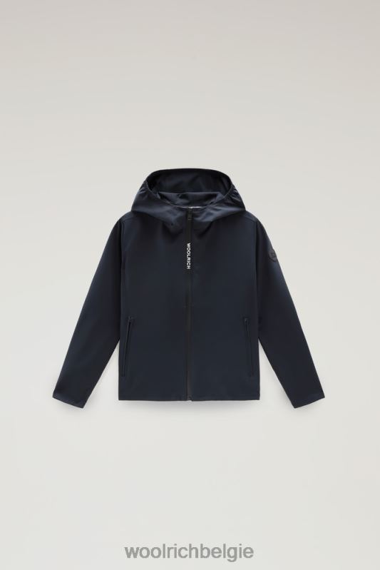 b Pacific jas met capuchon Woolrich jongens 8TTN0910 Melton blauw kleding