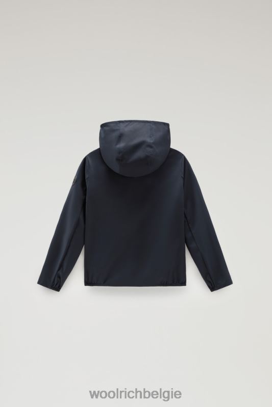 b Pacific jas met capuchon Woolrich jongens 8TTN0910 Melton blauw kleding