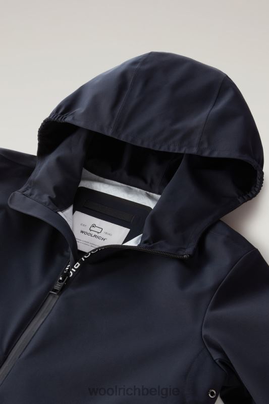 b Pacific jas met capuchon Woolrich jongens 8TTN0910 Melton blauw kleding