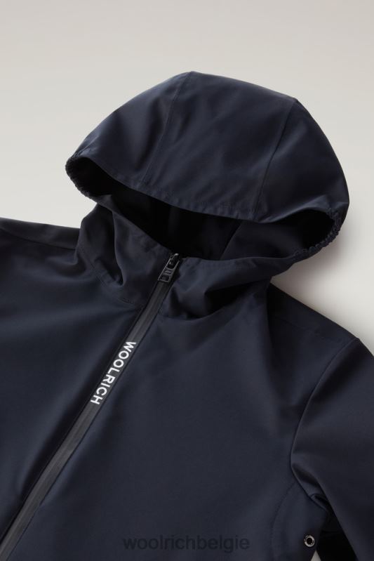 b Pacific jas met capuchon Woolrich jongens 8TTN0910 Melton blauw kleding