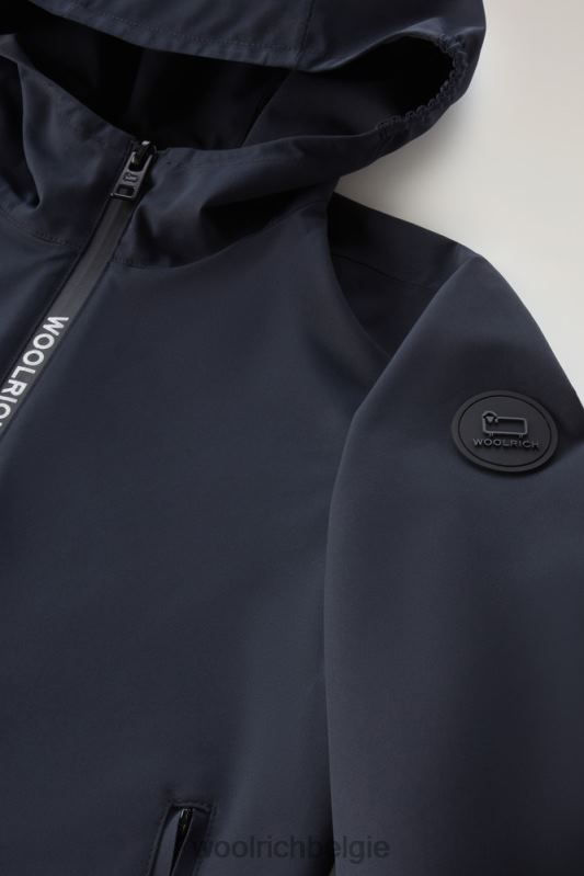 b Pacific jas met capuchon Woolrich jongens 8TTN0910 Melton blauw kleding