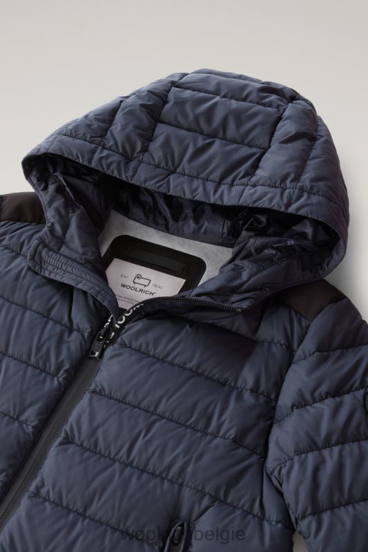 b Sundance donsjack met capuchon Woolrich jongens 8TTN0863 Melton blauw kleding