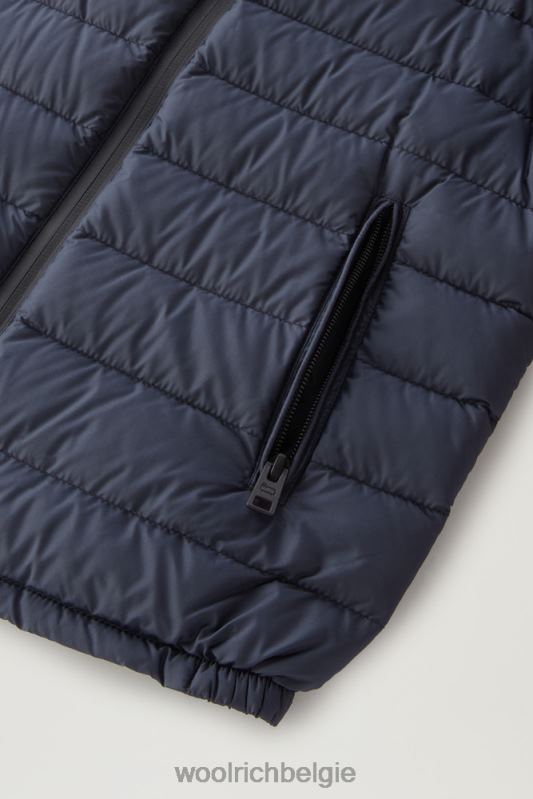 b Sundance donsjack met capuchon Woolrich jongens 8TTN0863 Melton blauw kleding