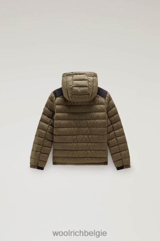 b Sundance donsjack met capuchon Woolrich jongens 8TTN0911 donkergroen kleding