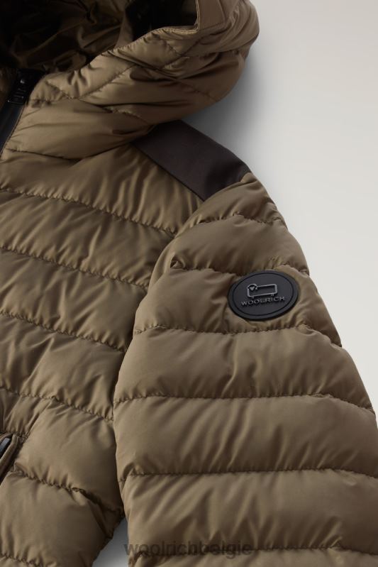 b Sundance donsjack met capuchon Woolrich jongens 8TTN0911 donkergroen kleding