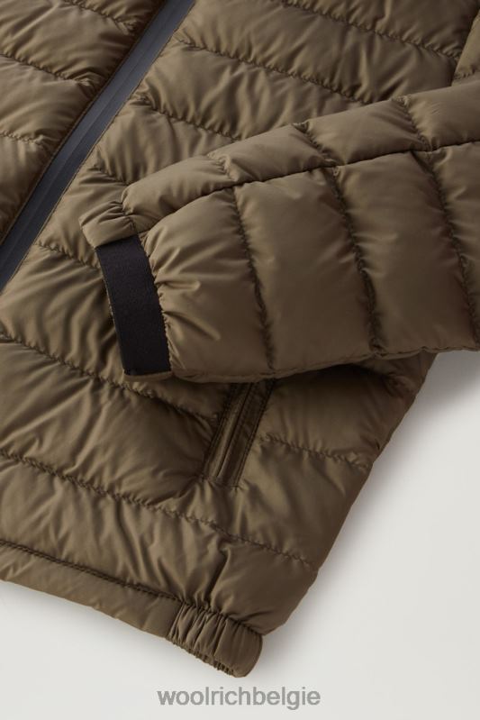 b Sundance donsjack met capuchon Woolrich jongens 8TTN0911 donkergroen kleding