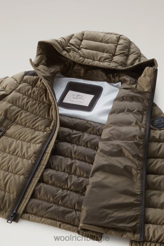 b Sundance donsjack met capuchon Woolrich jongens 8TTN0911 donkergroen kleding