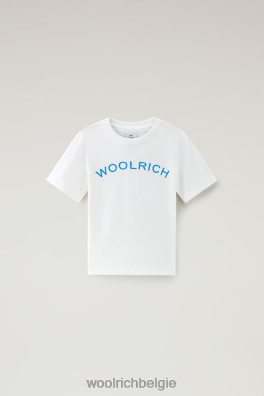 b Varsity-logo-T-shirt van puur katoen Woolrich jongens 8TTN0875 arctisch wit kleding