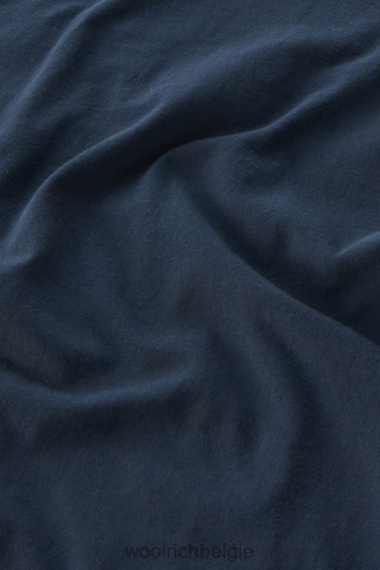 b Varsity-logo-T-shirt van puur katoen Woolrich jongens 8TTN0881 Melton blauw kleding