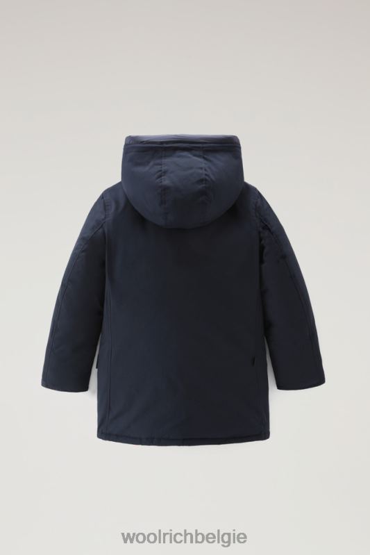 b arctic parka in ramar met beschermende capuchon Woolrich jongens 8TTN0929 Melton blauw kleding