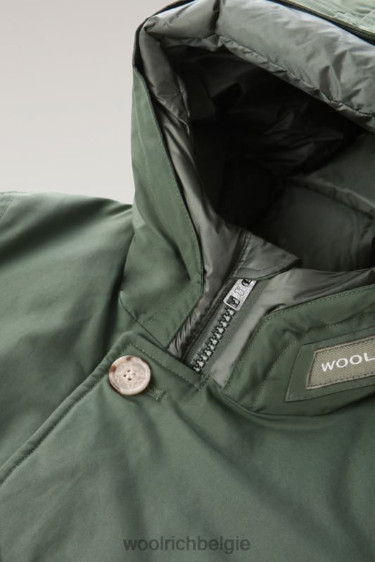 b arctic parka in ramar met beschermende capuchon Woolrich jongens 8TTN0931 tijm groen kleding