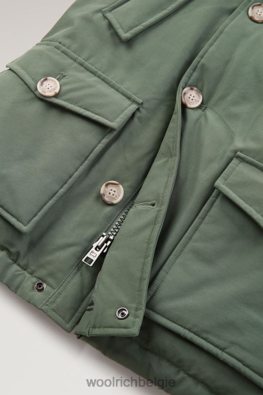 b arctic parka in ramar met beschermende capuchon Woolrich jongens 8TTN0931 tijm groen kleding