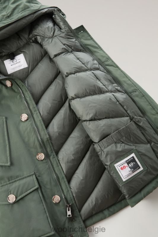 b arctic parka in ramar met beschermende capuchon Woolrich jongens 8TTN0931 tijm groen kleding