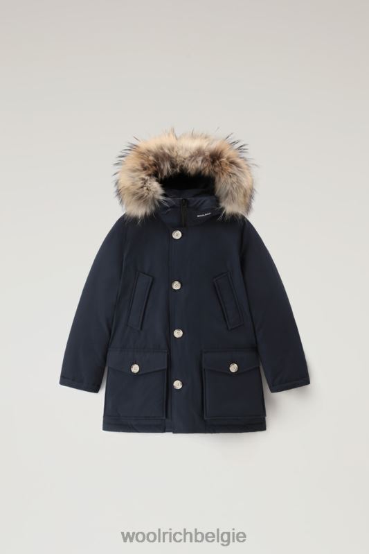 b arctic parka met afneembaar bont Woolrich jongens 8TTN0932 Melton blauw kleding