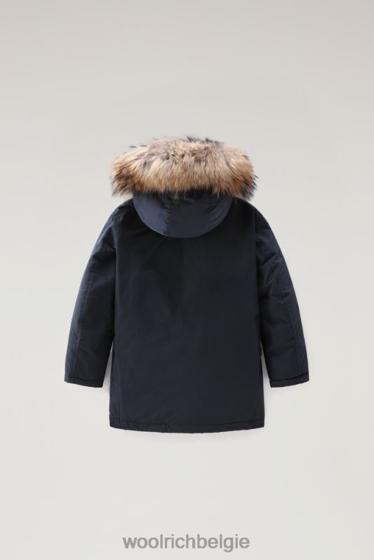 b arctic parka met afneembaar bont Woolrich jongens 8TTN0932 Melton blauw kleding