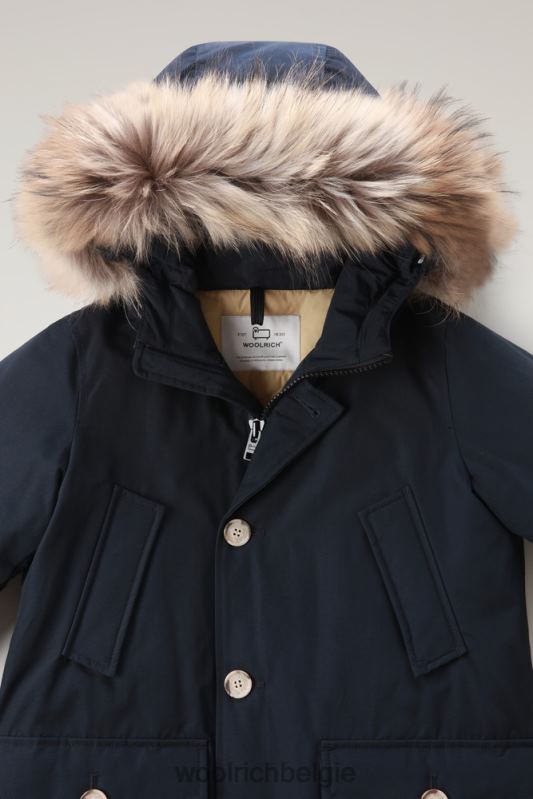 b arctic parka met afneembaar bont Woolrich jongens 8TTN0932 Melton blauw kleding