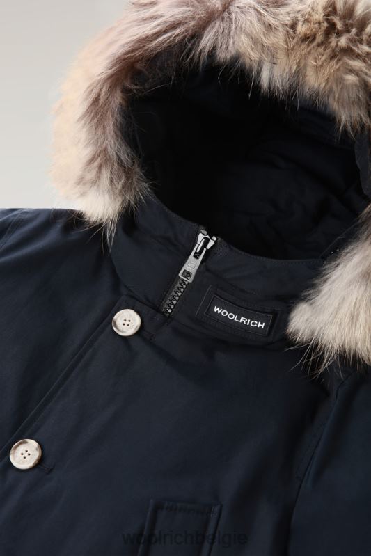 b arctic parka met afneembaar bont Woolrich jongens 8TTN0932 Melton blauw kleding