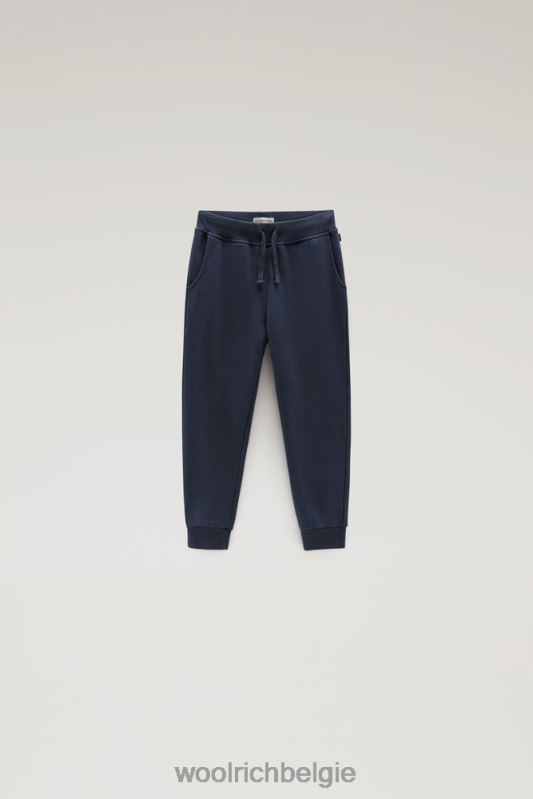 b fleece joggingbroek Woolrich jongens 8TTN0876 Melton blauw kleding
