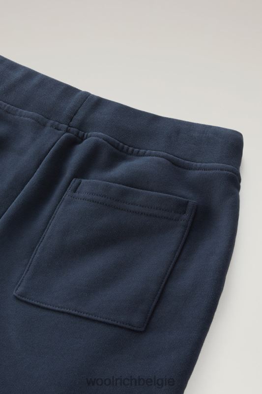 b fleece joggingbroek Woolrich jongens 8TTN0876 Melton blauw kleding