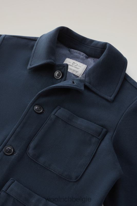 b interlockblazer Woolrich jongens 8TTN0913 Melton blauw kleding
