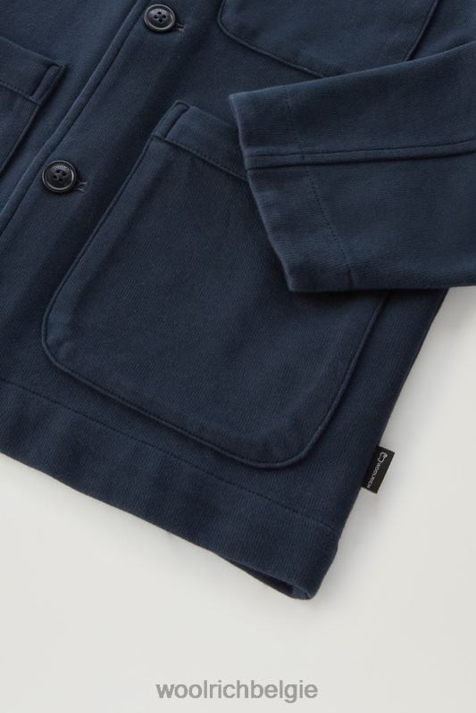 b interlockblazer Woolrich jongens 8TTN0913 Melton blauw kleding