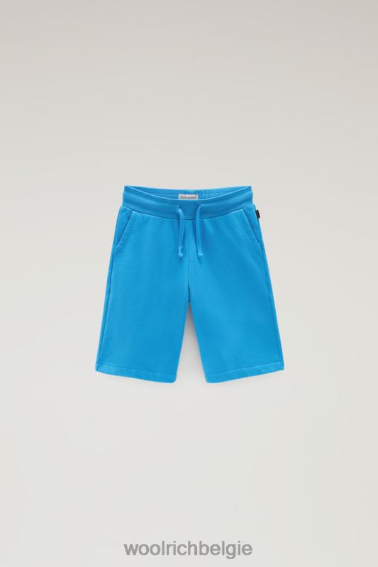 b korte broek van puur katoen Woolrich jongens 8TTN0870 klokje blauw kleding
