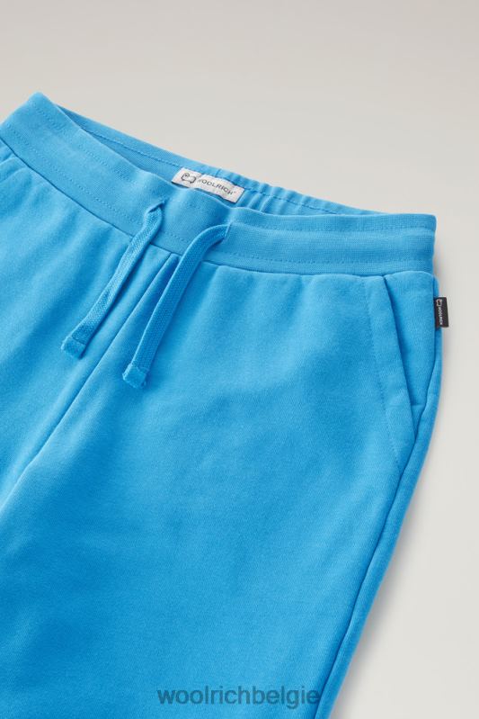 b korte broek van puur katoen Woolrich jongens 8TTN0870 klokje blauw kleding