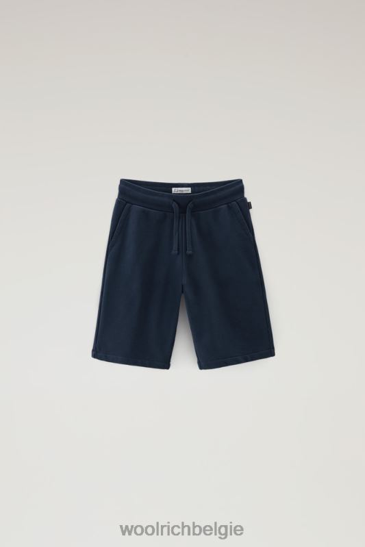 b korte broek van puur katoen Woolrich jongens 8TTN0883 Melton blauw kleding