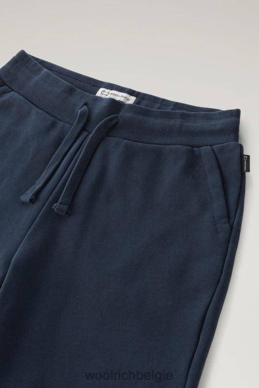 b korte broek van puur katoen Woolrich jongens 8TTN0883 Melton blauw kleding