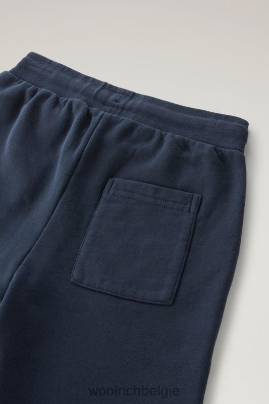 b korte broek van puur katoen Woolrich jongens 8TTN0883 Melton blauw kleding