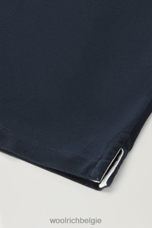 b monterey polo van piquét van stretchkatoen Woolrich jongens 8TTN0901 Melton blauw kleding