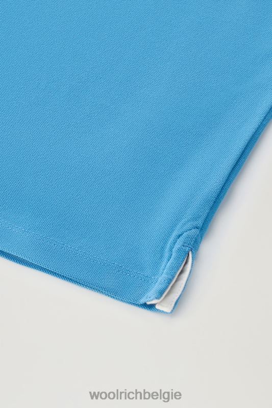 b monterey polo van piquét van stretchkatoen Woolrich jongens 8TTN0905 klokje blauw kleding