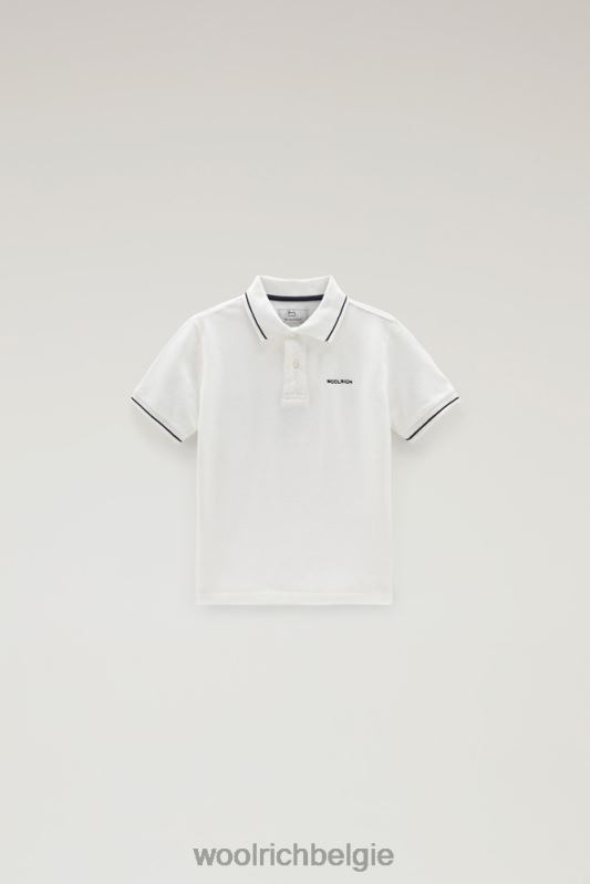 b monterey polo van piquét van stretchkatoen Woolrich jongens 8TTN0907 arctisch wit kleding