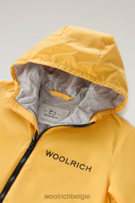 b ryker jack met capuchon in urban touch Woolrich jongens 8TTN0902 vuur geel kleding