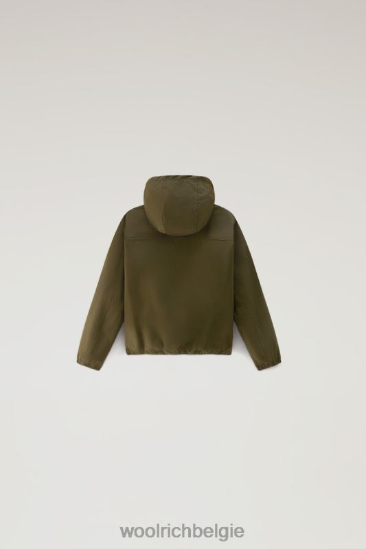 b ryker jack met capuchon in urban touch Woolrich jongens 8TTN0908 donkergroen kleding