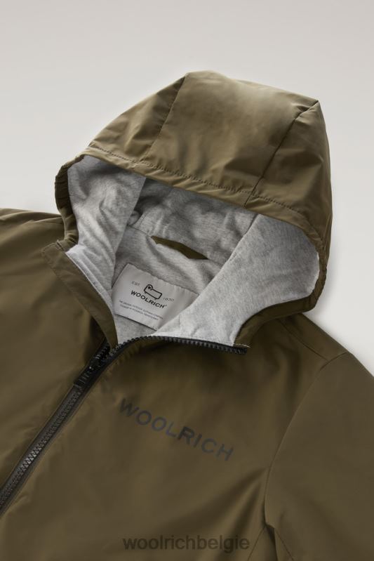 b ryker jack met capuchon in urban touch Woolrich jongens 8TTN0908 donkergroen kleding
