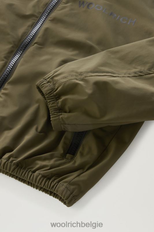 b ryker jack met capuchon in urban touch Woolrich jongens 8TTN0908 donkergroen kleding