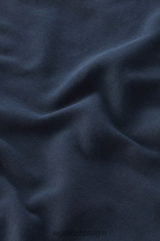 b varsity-hoodie van puur katoen Woolrich jongens 8TTN0904 Melton blauw kleding