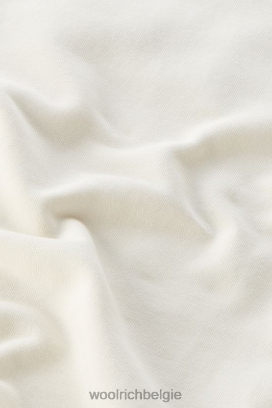 b varsity ronde hals van puur katoen Woolrich jongens 8TTN0891 melkachtige crème kleding
