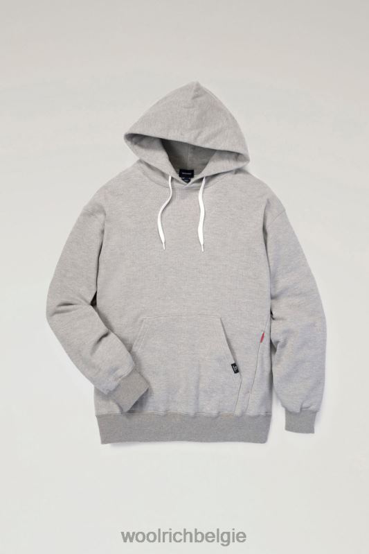 berghoodie van een mix van katoenfleece en cordura nylon Woolrich Heren 8TTN0532 bovenkant grijs kleding