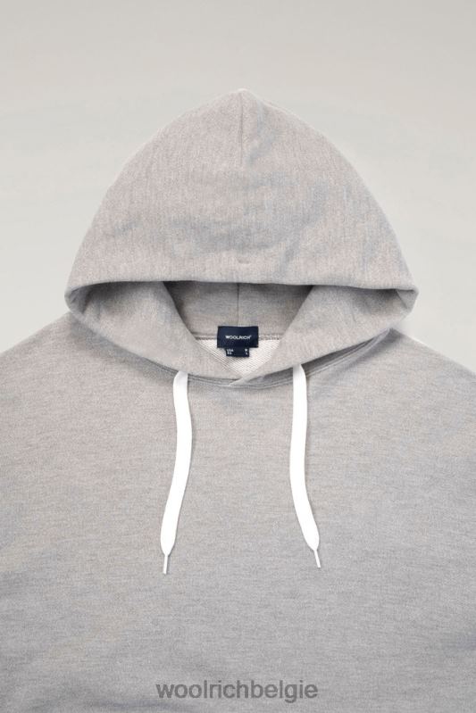 berghoodie van een mix van katoenfleece en cordura nylon Woolrich Heren 8TTN0532 bovenkant grijs kleding