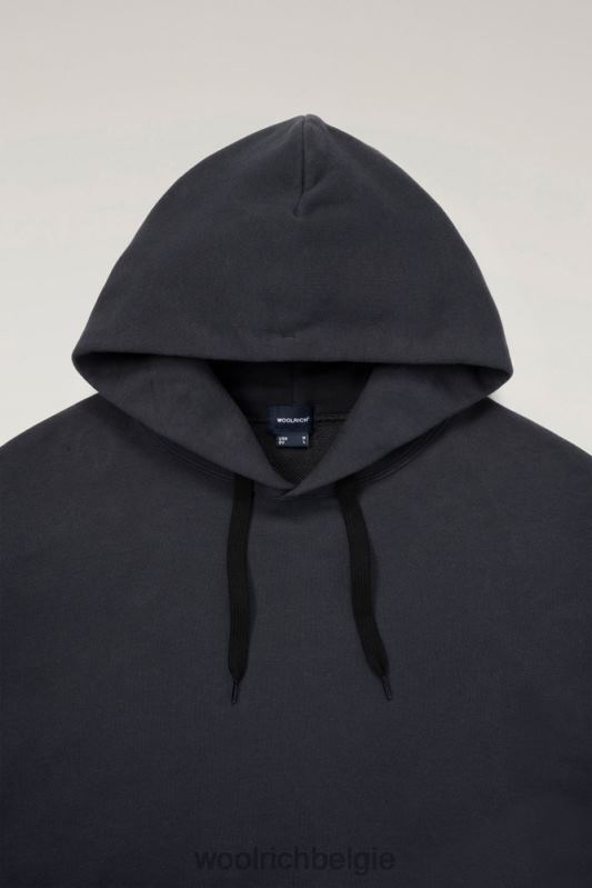 berghoodie van een mix van katoenfleece en cordura nylon Woolrich Heren 8TTN0535 houtskool kleding