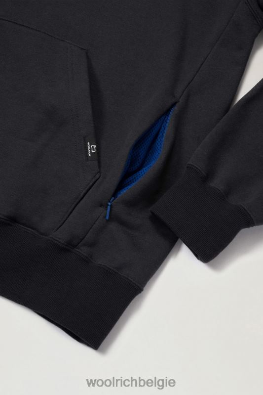 berghoodie van een mix van katoenfleece en cordura nylon Woolrich Heren 8TTN0535 houtskool kleding